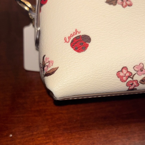 Coach Madi crossbody bag in chalk leather with a ladybug floral print - Picture 11 of 11